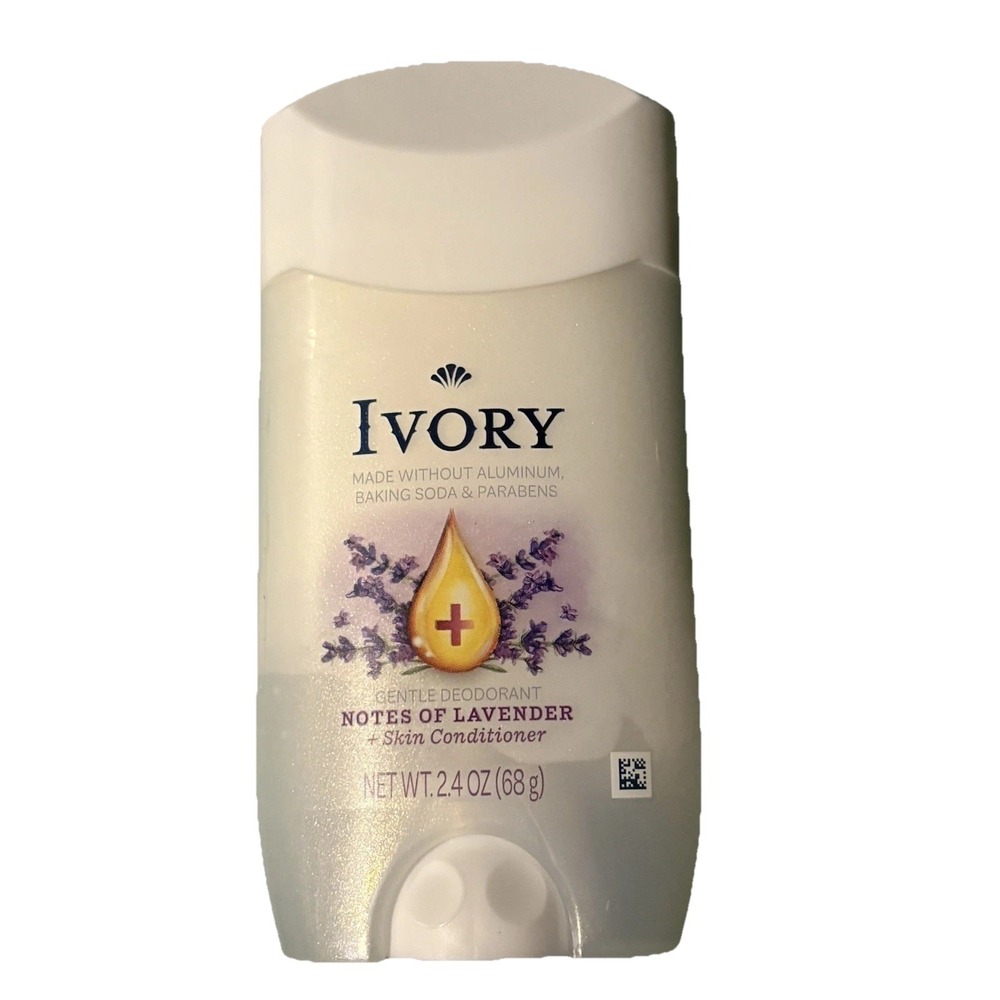 1 Ivory Gentle Deodorant Notes Of Lavnder + Skin Conditioner No Aluminum 2.4 Oz